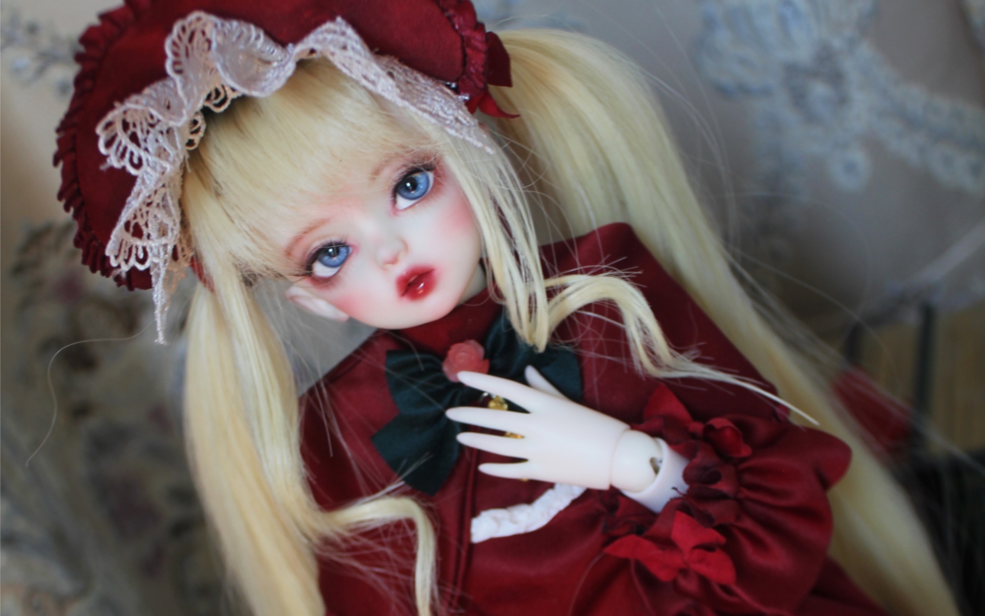 圆梦童年蔷薇少女真红bjd服装假发妆容制作diy