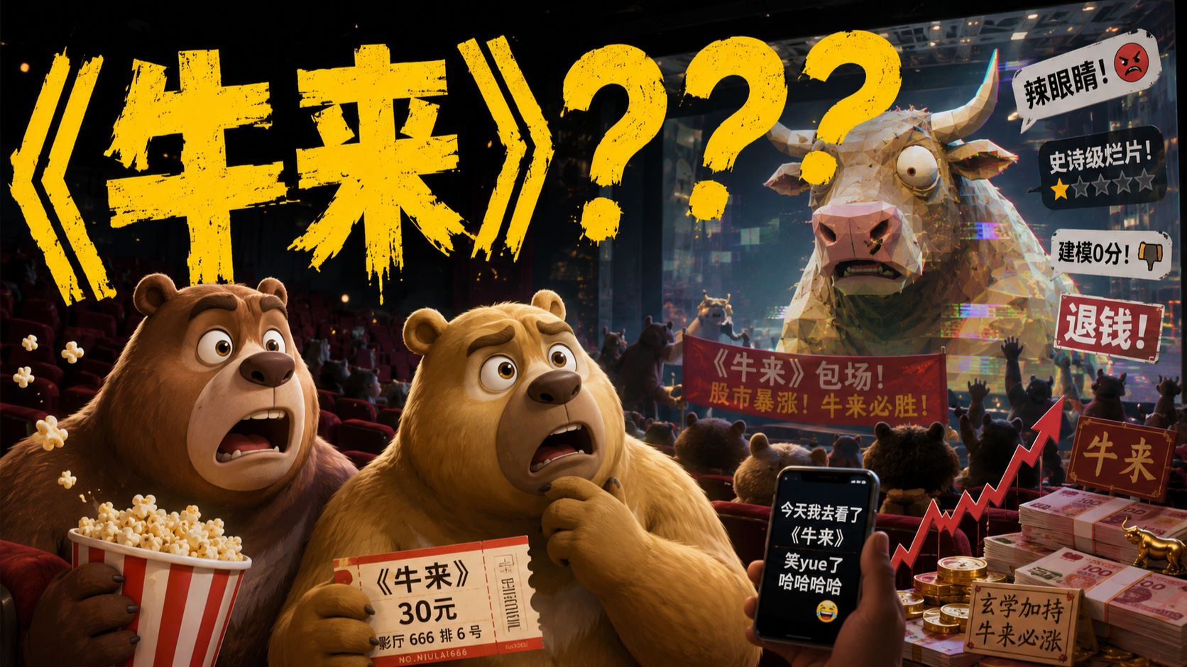 花钱去电影院看绝世烂片？《牛来》海报