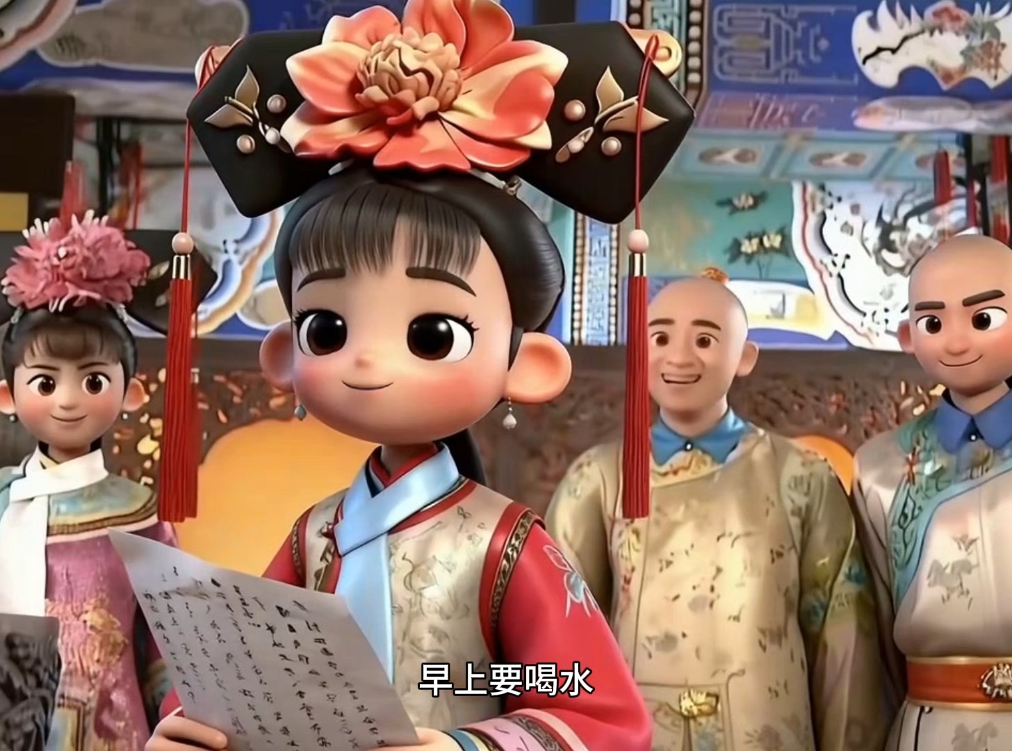 q版还珠格格#小燕子背诗#q版动漫