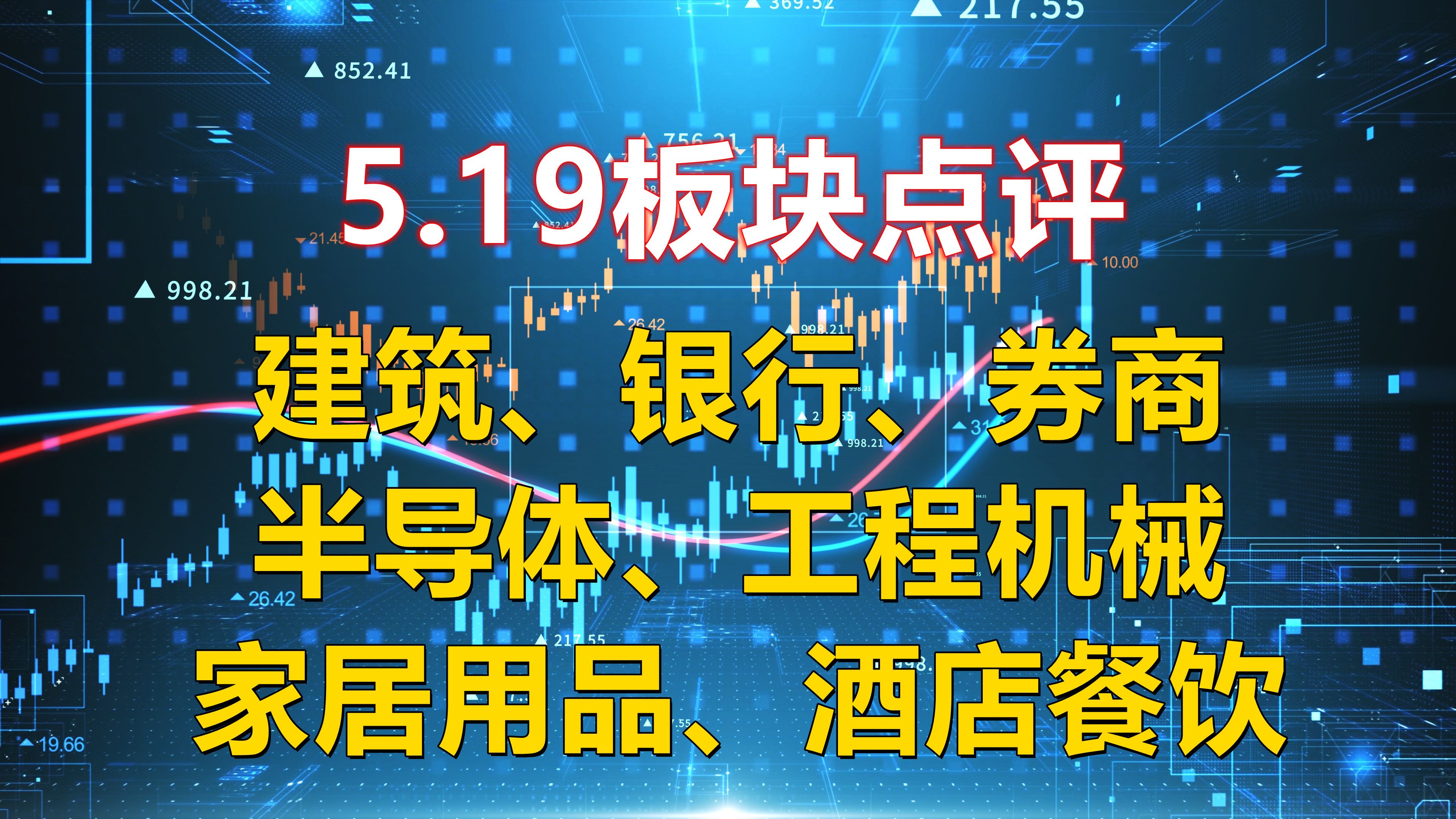 5.19板块点评,建筑、银行、券商、半导体、工程机械、家居用品等哔哩哔哩bilibili