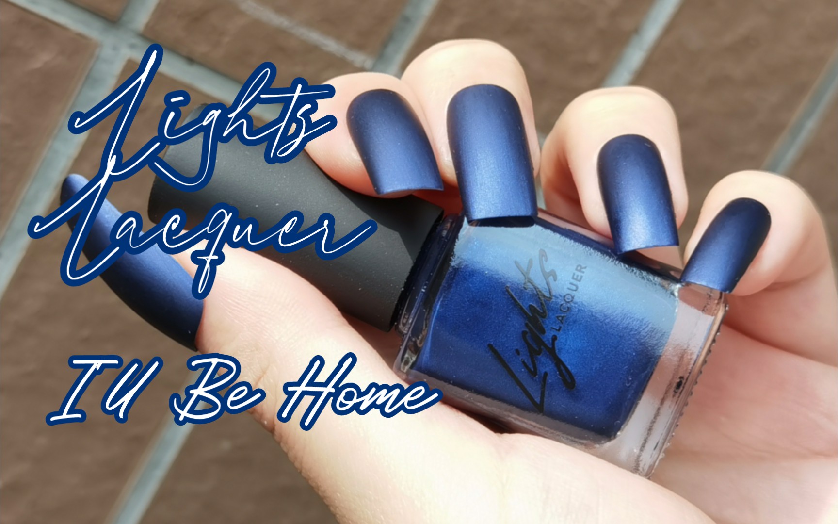 高级丝绒感 I'll Be Home 哑光蓝  K妹指甲油试色 Lights Lacquer哔哩哔哩bilibili