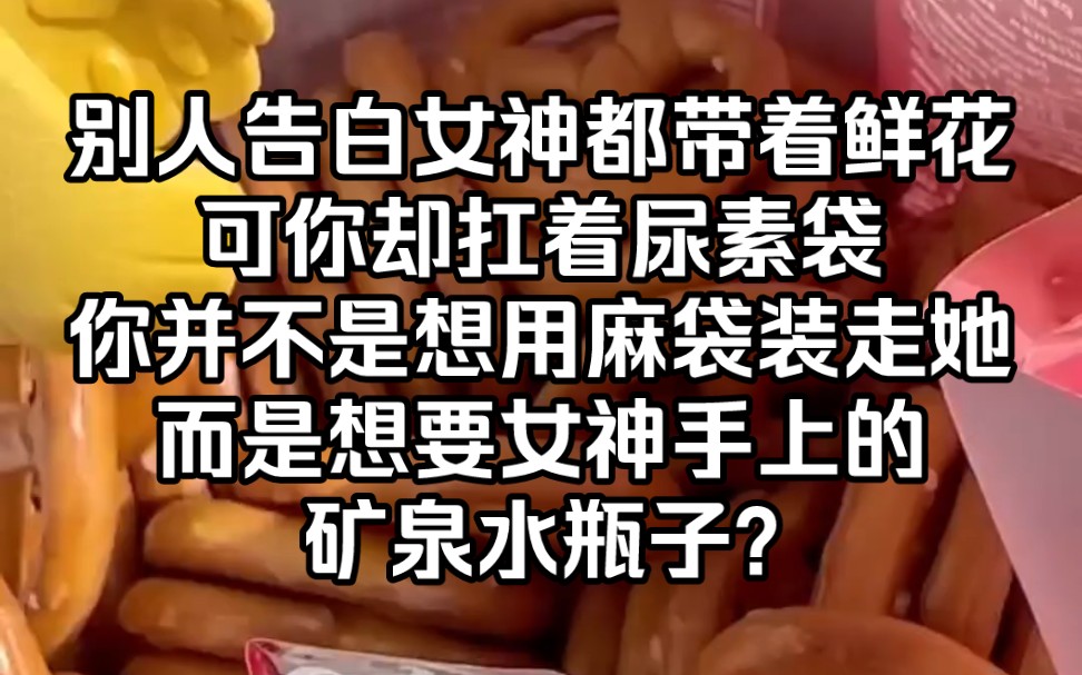 可你却扛着尿素袋,你并不是想把女神用麻袋装走,而是想要女神手上的