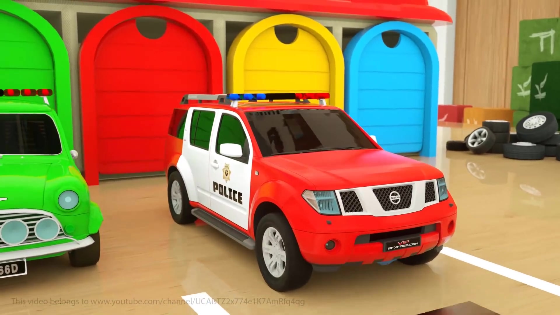 形状相关的英语学习 Learn Shapes with Police Truck  Rectangle Tyres Assemby哔哩哔哩bilibili