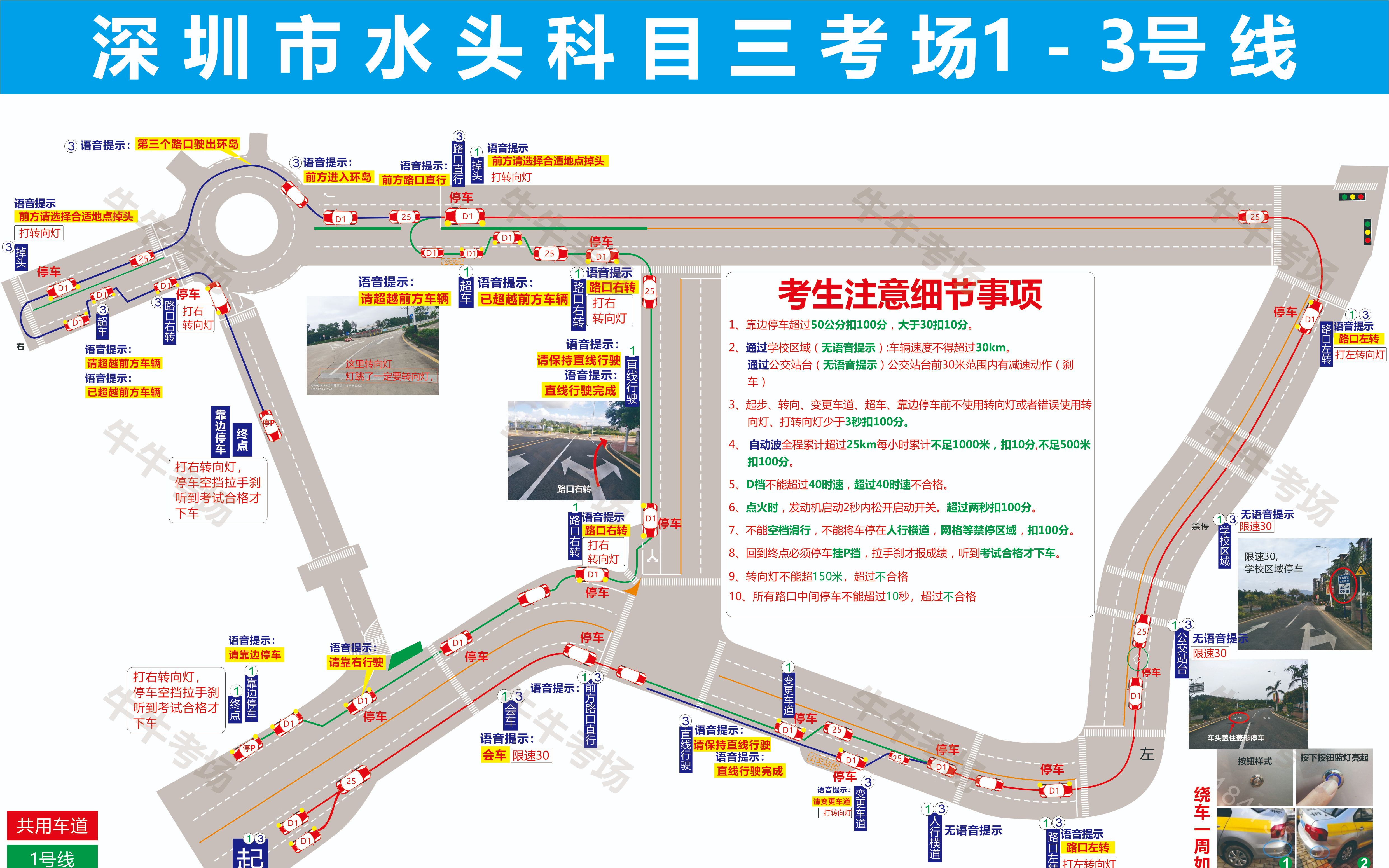 平舆科目三考场路线图图片