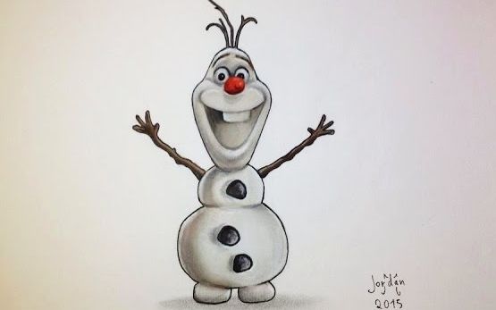 【手绘】手绘冰雪奇缘的可爱雪宝