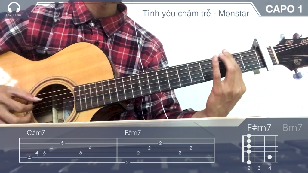 [图]Tình yêu chậm trễ - Monstar 吉他教学