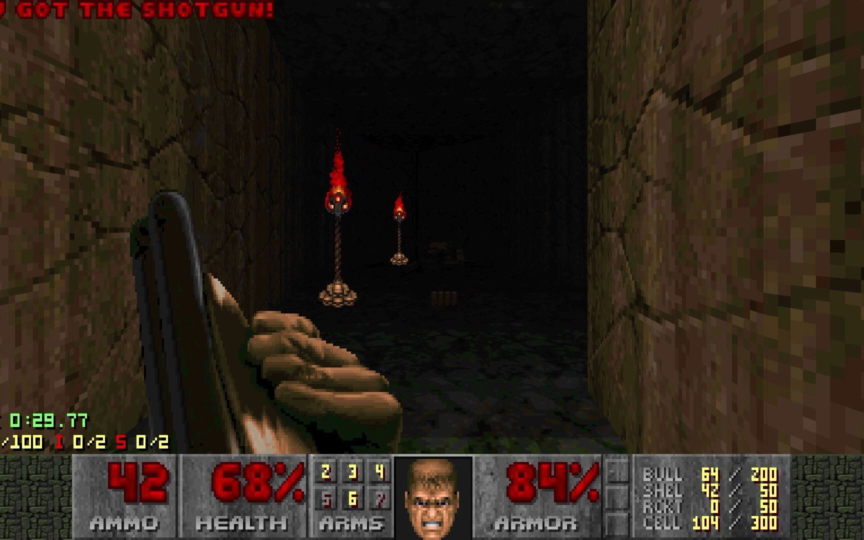 【60fps】DOOM2 (1994) MAP25: BloodFalls UV FAST IN 3:05(使用DSDADOOM)单机游戏热门视频