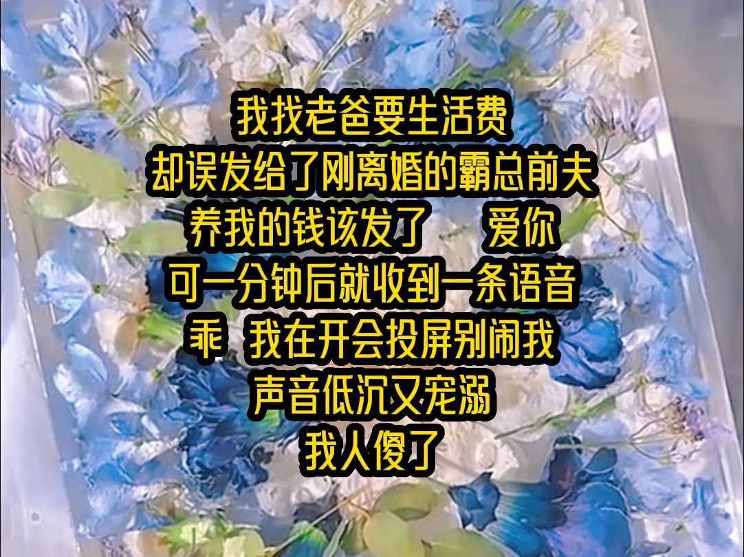 [图]【重生已完结】我找老爸要生活费，却误发给了刚离婚的霸总前夫，养我的钱该发了，爱你，可一分钟后就收到一条语音，乖我在开会投屏，别闹我，声音低沉又宠溺，我人傻了..