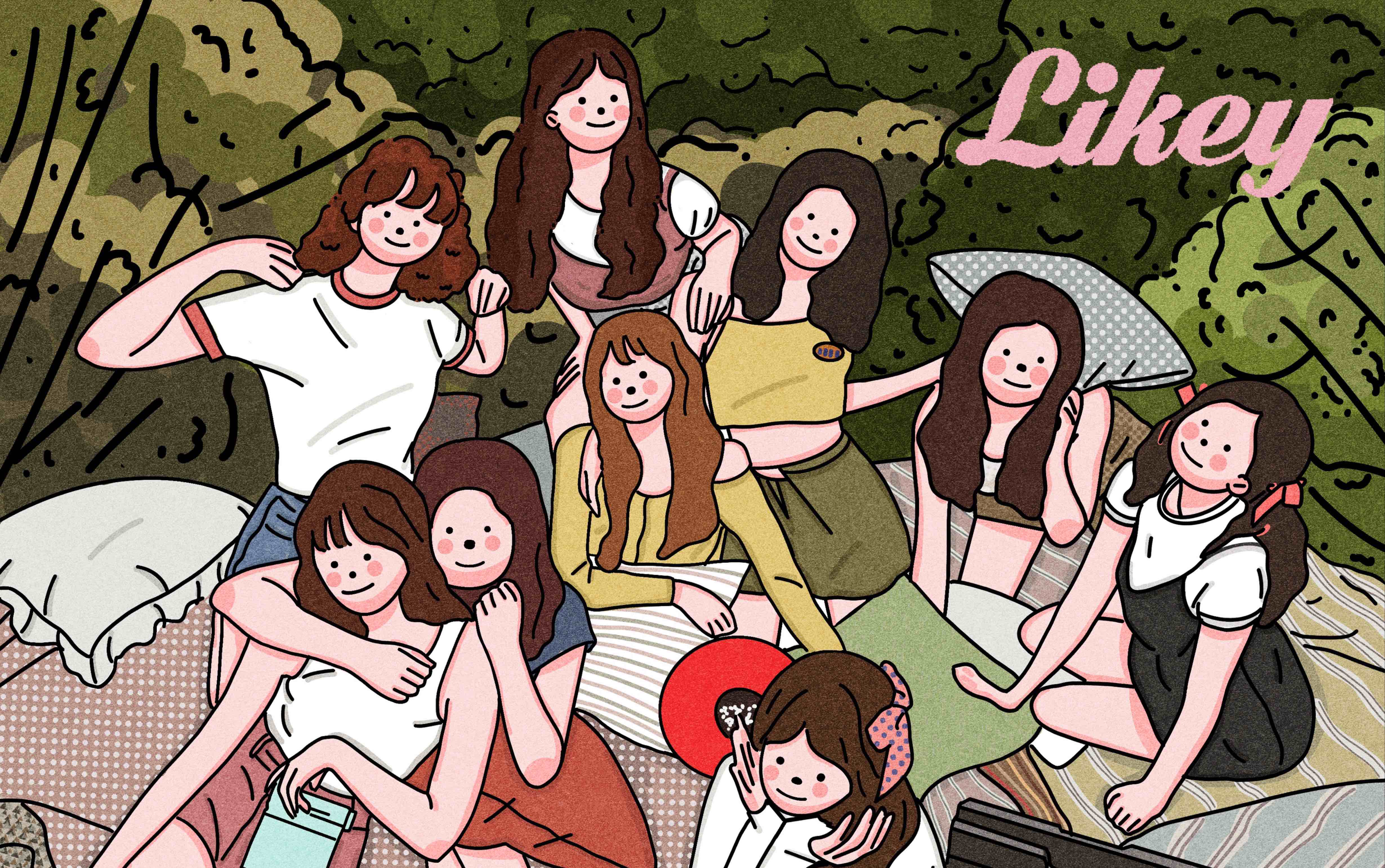 twice-likey 封面绘画过程