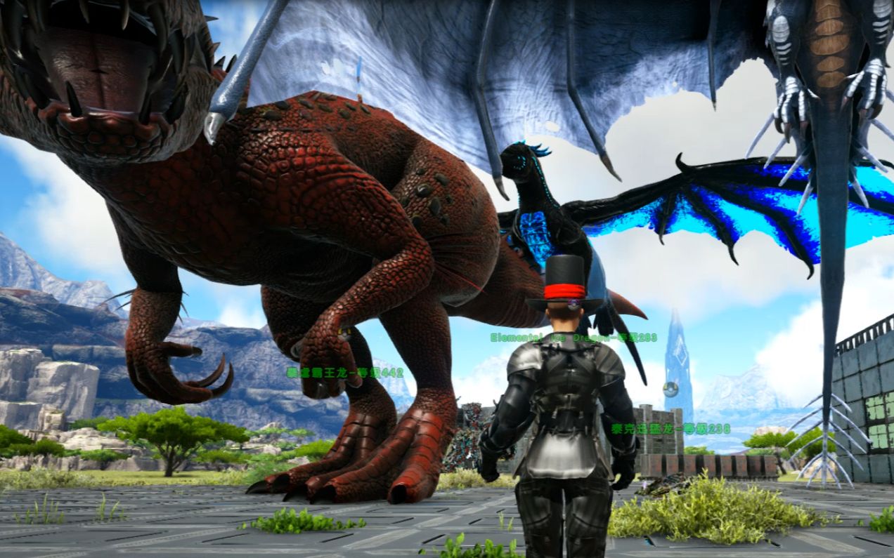 方舟生存进化:瓦尔盖罗给超级铁粉抓他最喜欢的寒冰飞龙