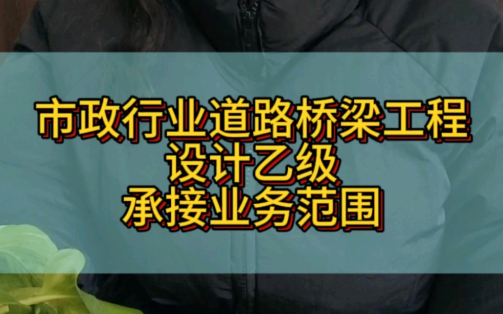 市政行业道路桥梁工程设计乙级资质承接范围哔哩哔哩bilibili