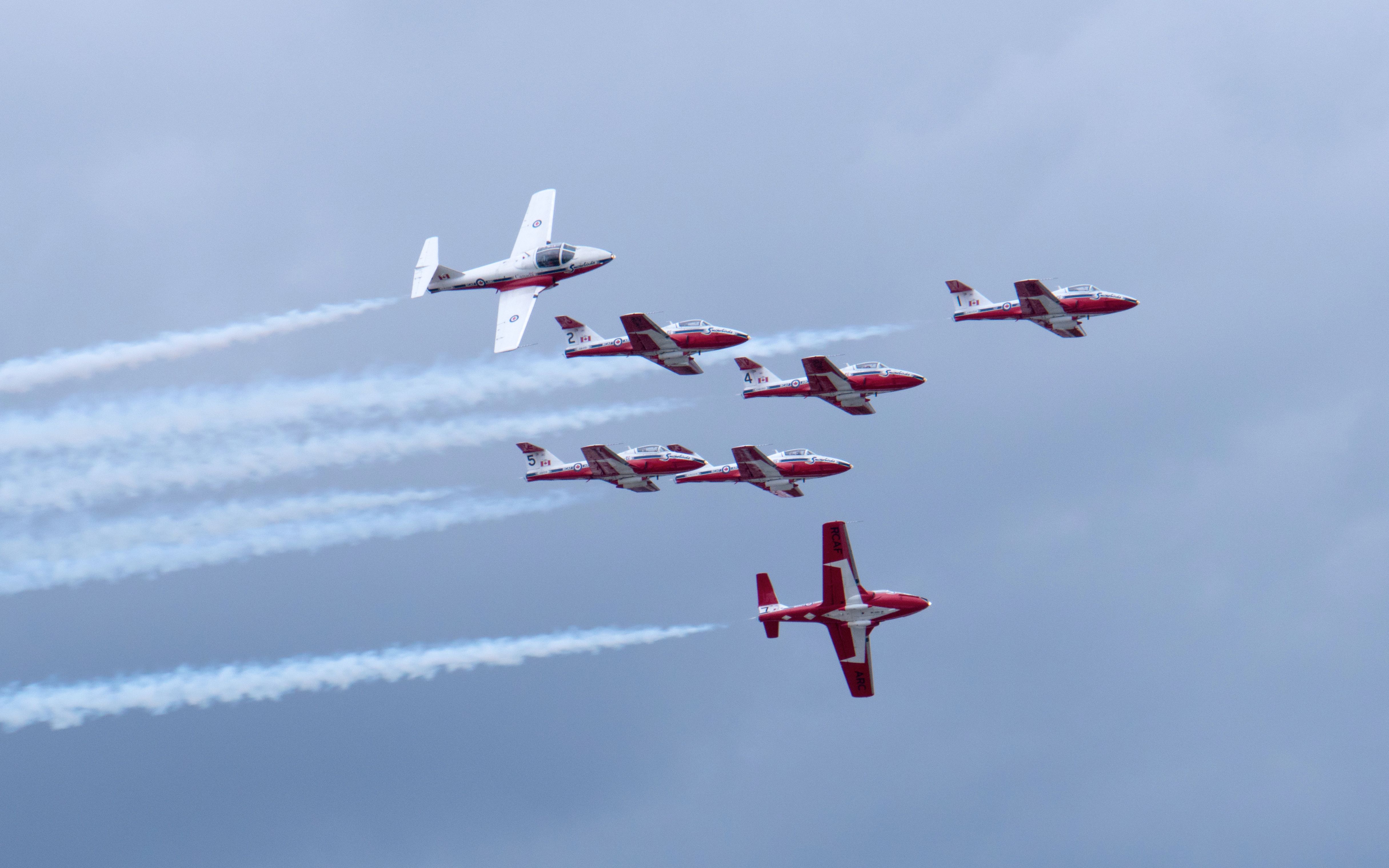 加拿大雪鸟飞行表演队最新编队飞行#victory