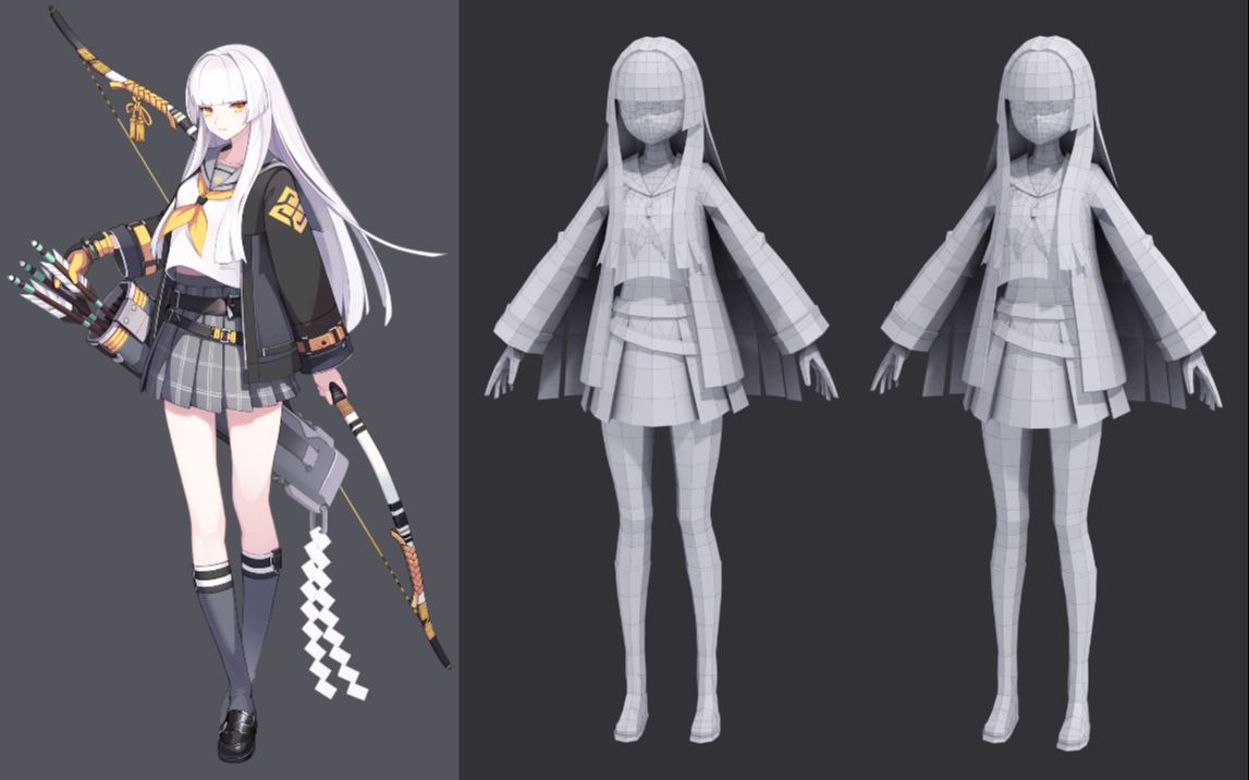 【3dmax人物建模】二次元动漫角色布线细节讲解,做老婆的秘诀解析