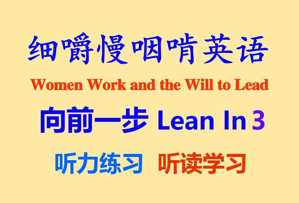 细嚼慢咽啃英语——《向前一步 Lean In 第二章:往桌前坐》英语听力听后即阅原版听读听力练习听力训练雅思托福专业八级打字机字幕哔哩哔哩...