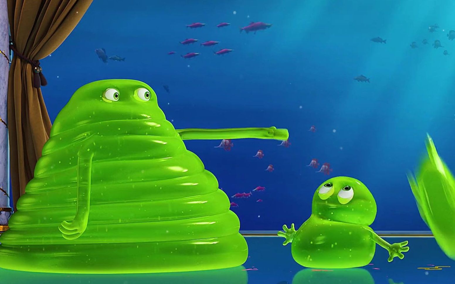 一只超级宠爱孩子的果冻怪