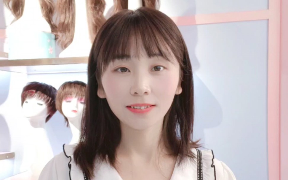 空气刘海补发片佩戴教程全真发假发发片盖白发增发量神器瑞茜假发深圳