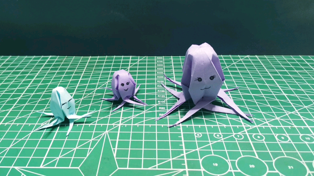 折纸小章鱼,寒假到了,陪孩子一起做手工吧