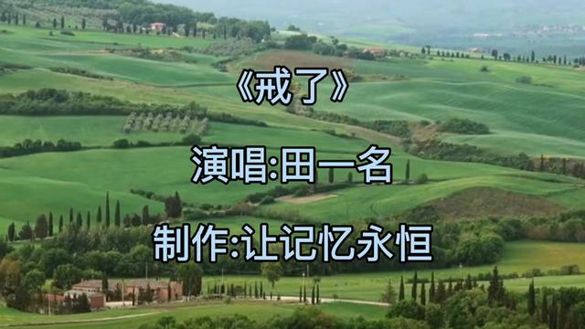 田一名《戒了》伤感歌曲,有故事的人听了,会有心如刀割的痛!