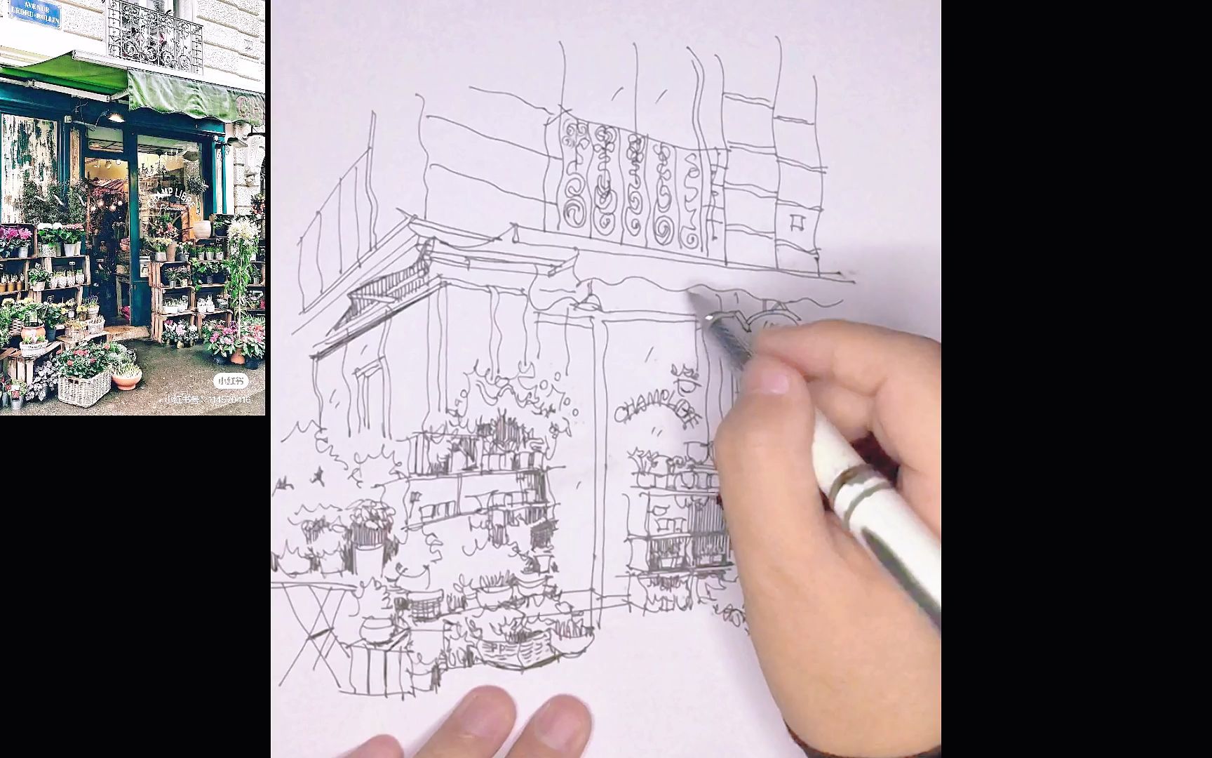 街景速写,关于花店.