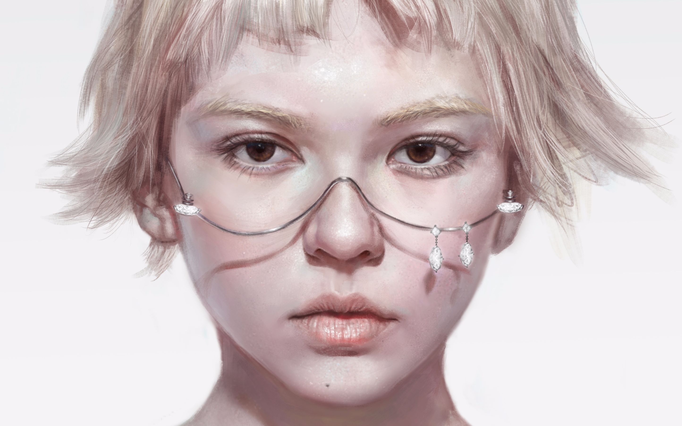 ps绘画过程写实厚涂金发女孩不进来看看吗