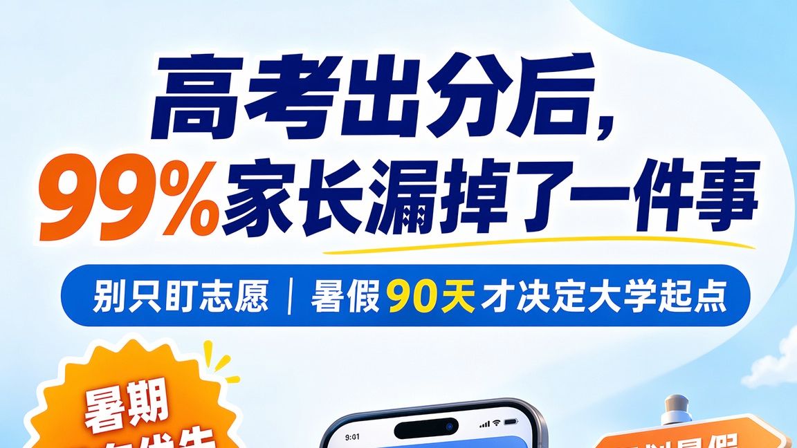 高考出分后，99%家长漏掉了一件事