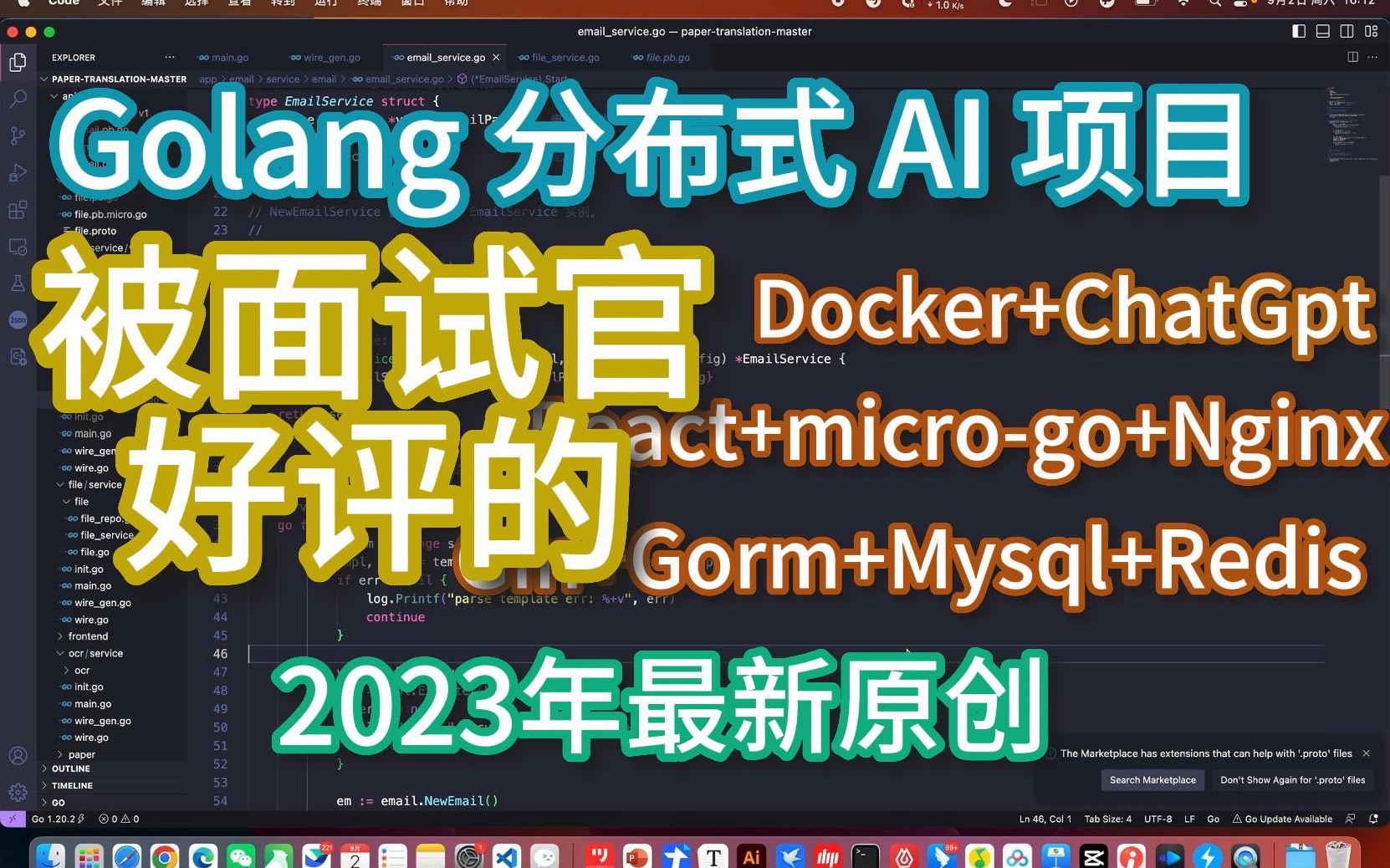 【Golang实战项目】还在博客商城?我靠面试官好评的分布式AI论文系统上岸了!哔哩哔哩bilibili