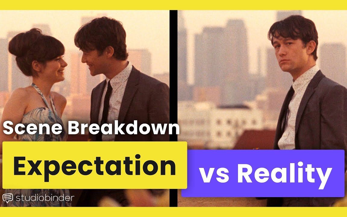 [图]【《和莎莫的500天》：分屏段落镜头对比分析 \ 500 Days of Summer Expectations vs Reality】