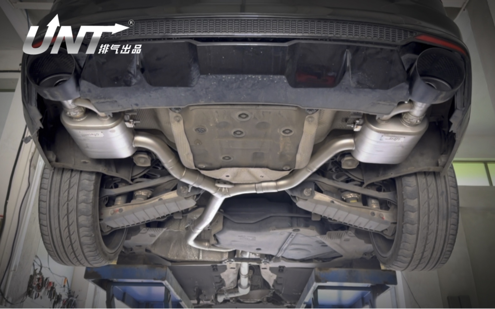 奥迪a4/b9 前中尾段排气 阀门排气 中尾段 改装排气 全段 头段a5 a6