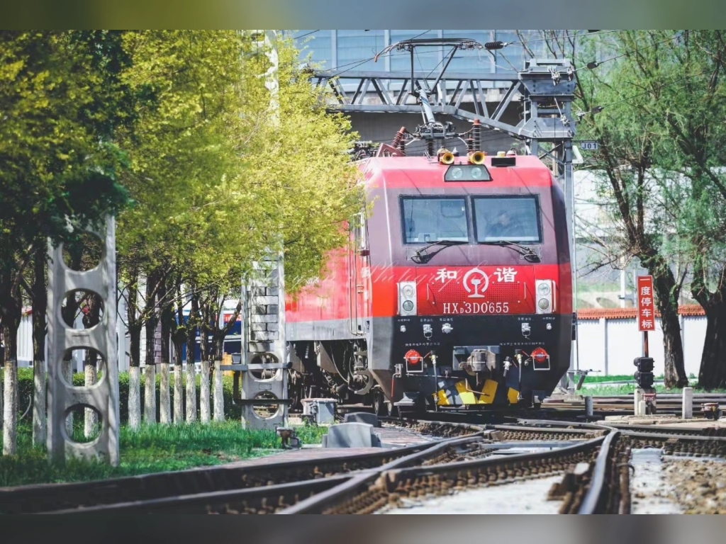 哈尔滨铁路局三棵树机务段内燃机车电力机车