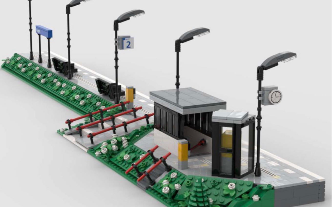 乐高moc火车站
