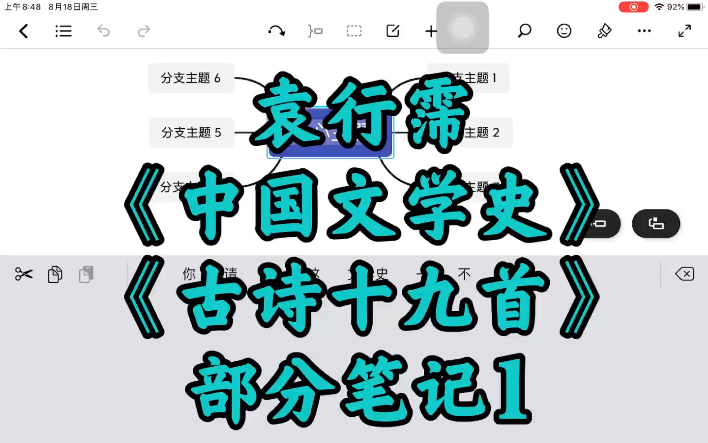 袁行霈中國文學史古詩十九首部分筆記1