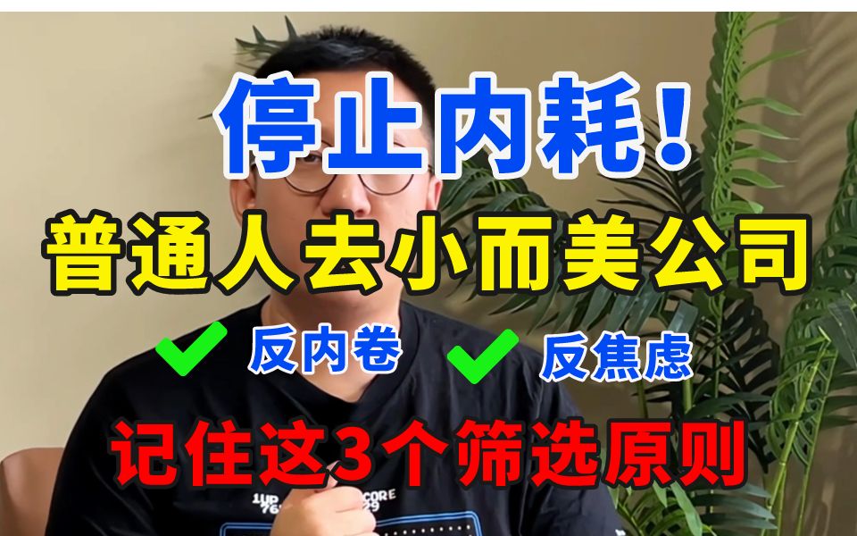 内卷太狠?试试神仙小而美公司!哔哩哔哩bilibili