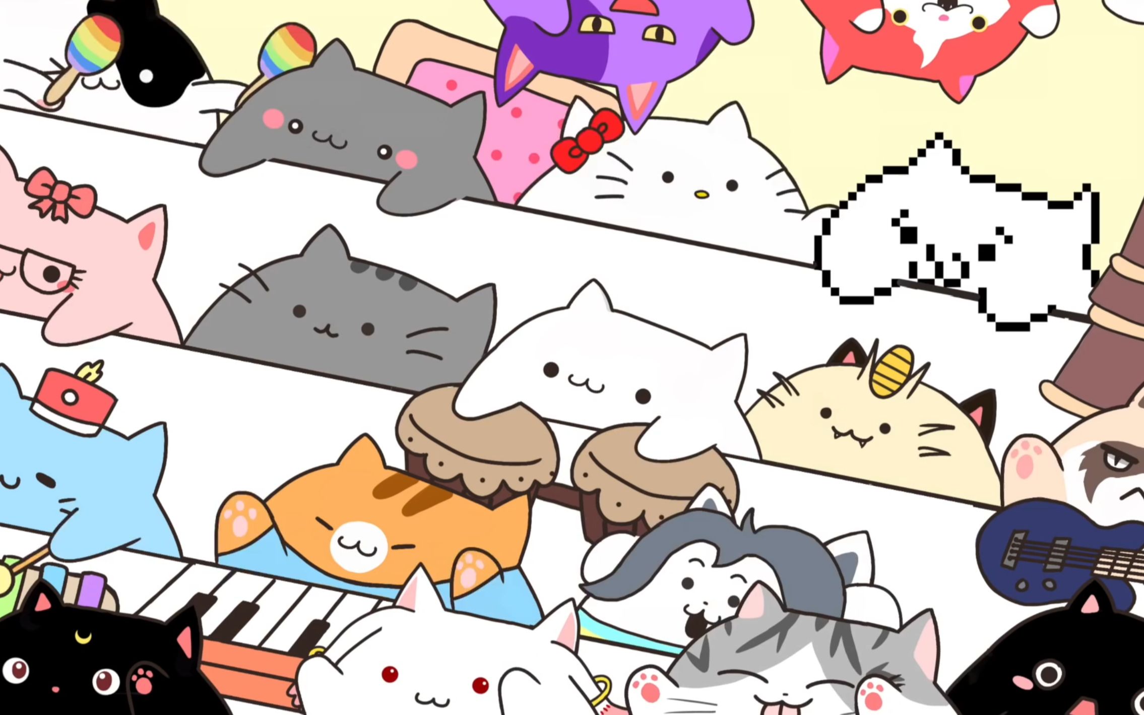 [图]【动画MV】手鼓猫超萌单曲にゃ【中日字幕】-Bongo Cat