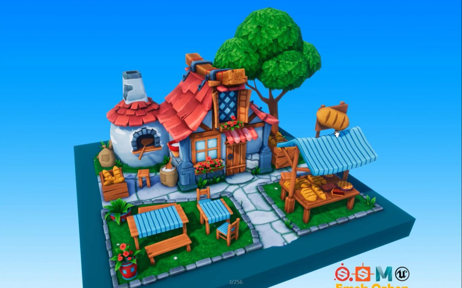 maya游戏场景——q版田园风格房子模型讲解——期末作业练习_哔哩哔哩