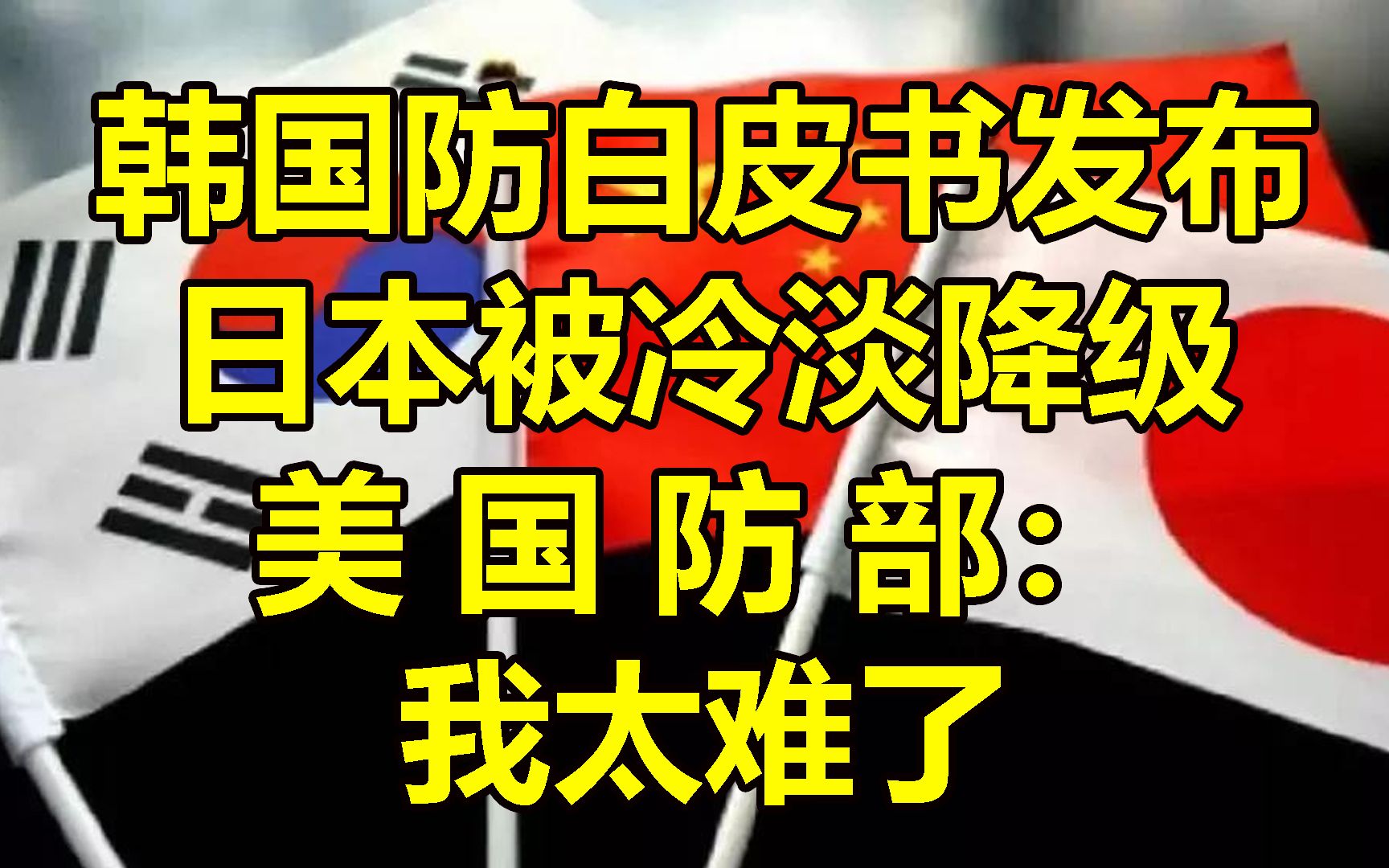 韩国防白皮书日本被降级,日韩凶猛对掐美国束手无策哔哩哔哩bilibili