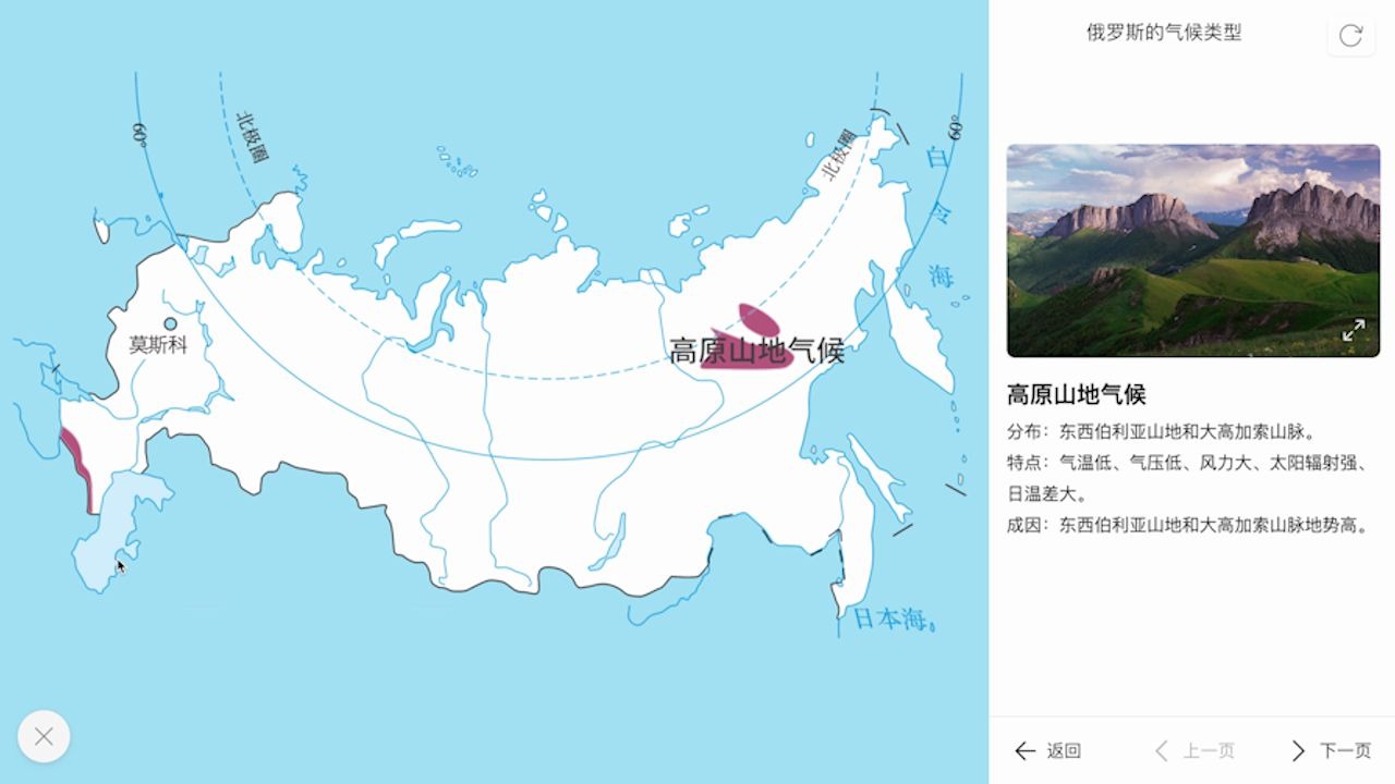 【地理】俄罗斯的主要气候类型分布和特点哔哩哔哩bilibili