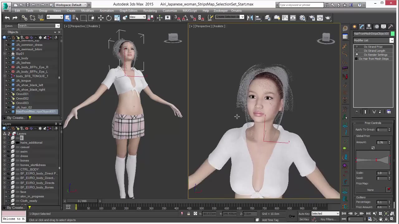 微妙网Ornatrix Hair for 3dsmax Guide selection sets and Hair strip UVs哔哩哔哩bilibili