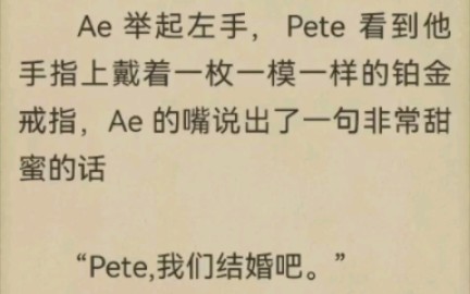 【不期而爱】小说 8082 Ae&Pete/Tin&Can篇全文完 ……Ae告白求婚哔哩哔哩bilibili