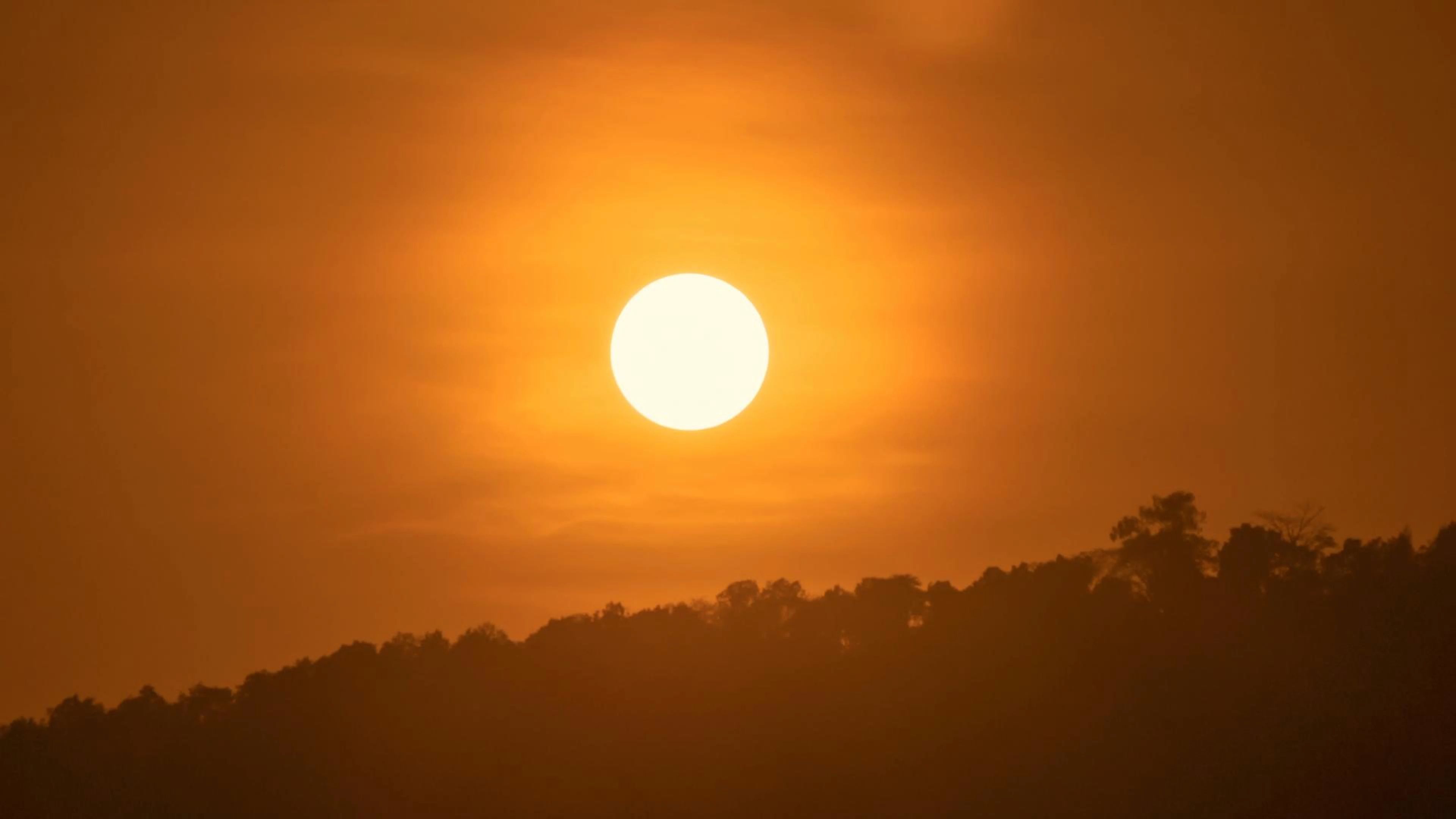 【免版权素材第48期】壮观的日落西山太阳延时视频素材