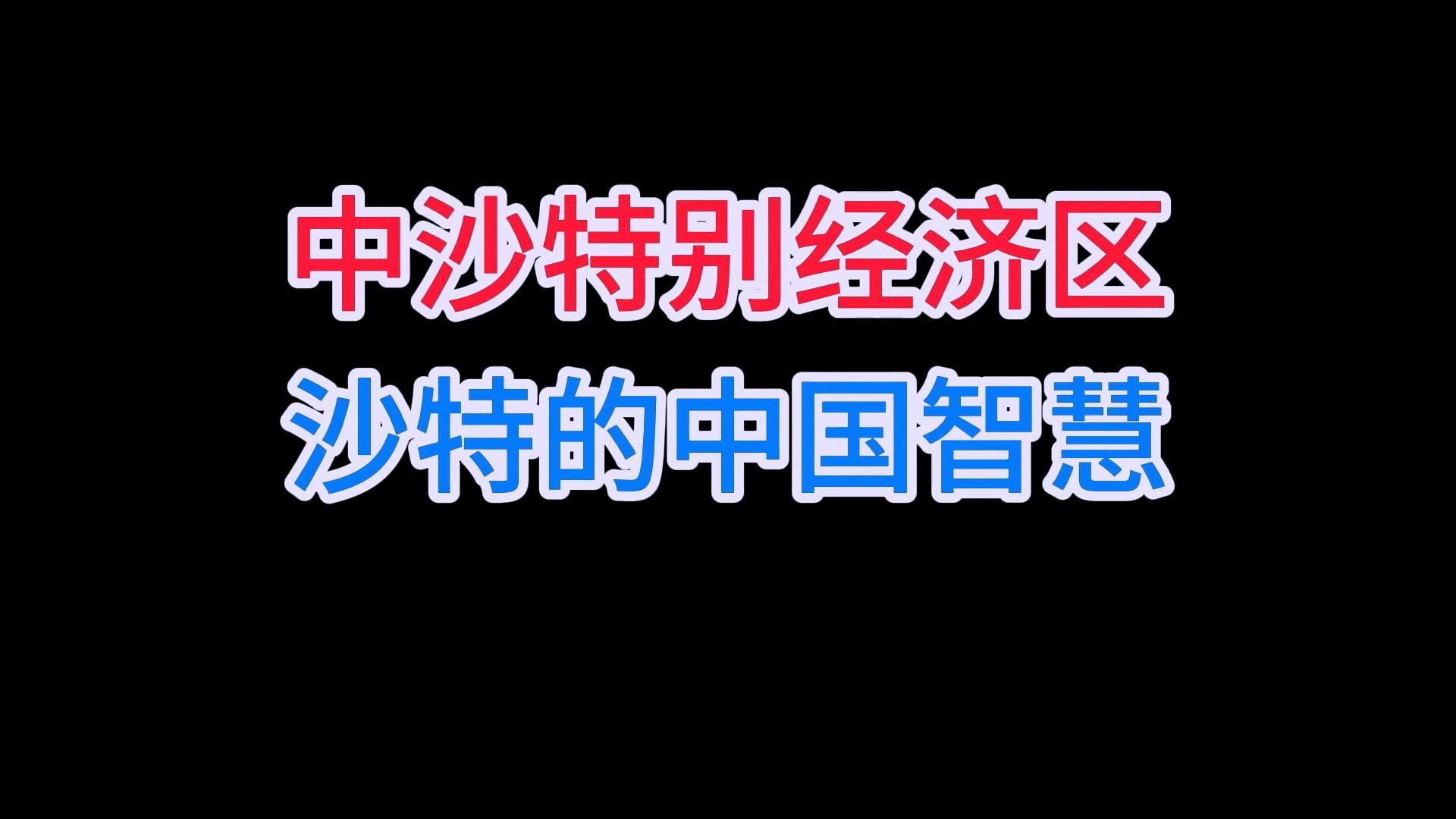 中沙特别经济区:沙特的中国智慧哔哩哔哩bilibili