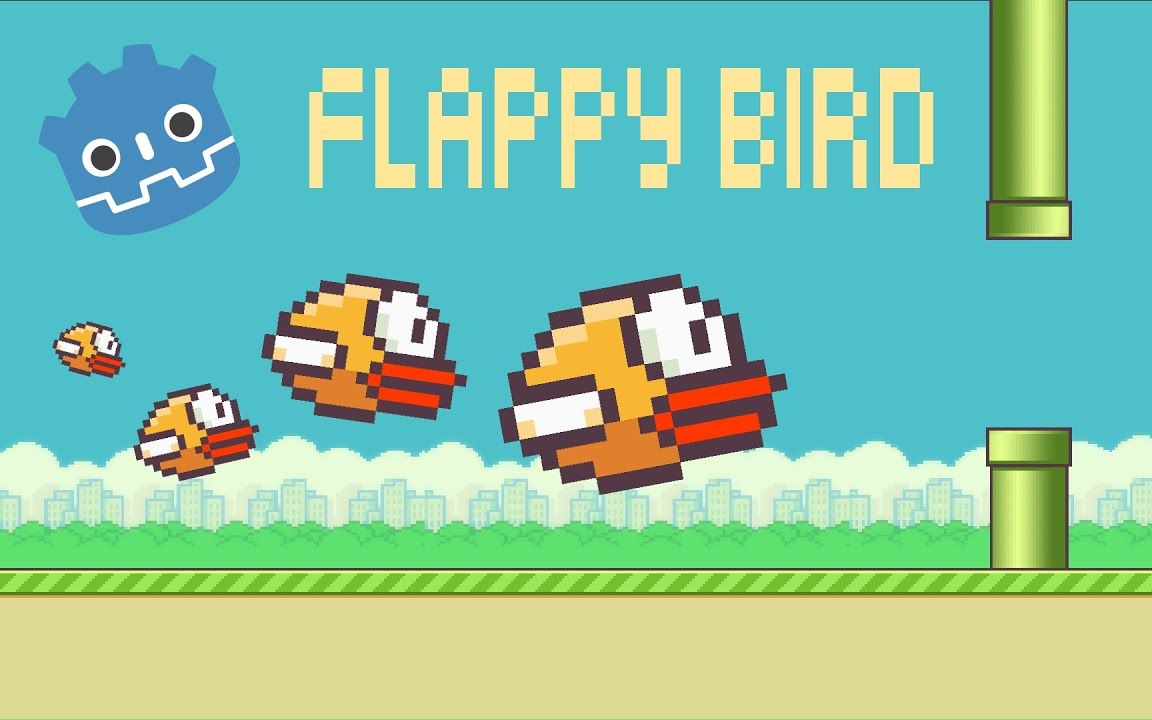 永远的像素鸟flappybirdgodot游戏引擎