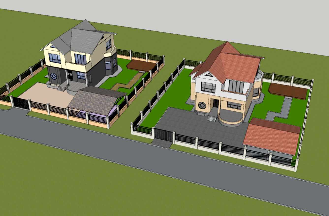 小别墅su建模-cad方案到su模型