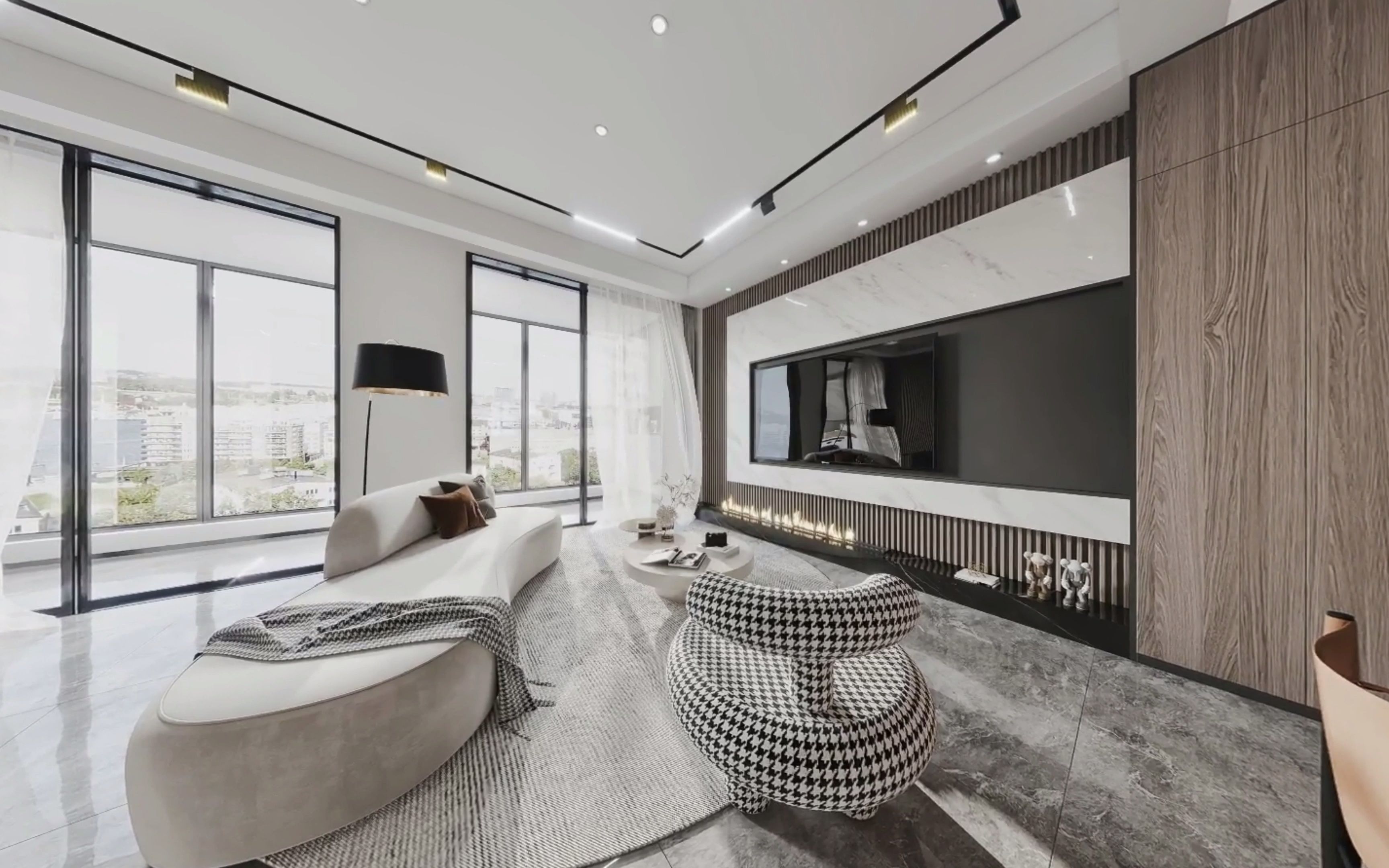 别墅无主灯现代风设计