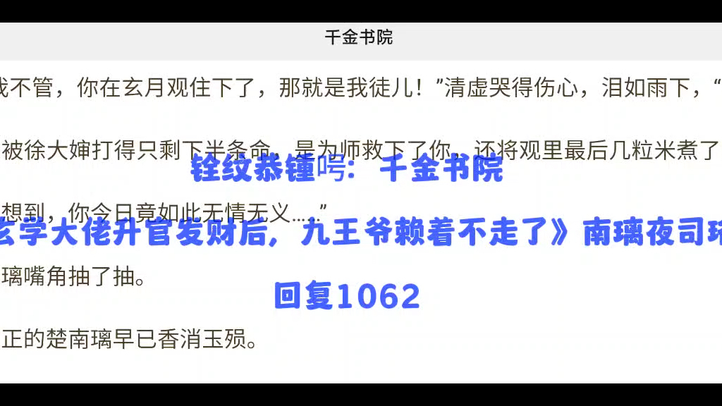 《玄学大佬升官发财后,九王爷赖着不走了》南璃夜司珩,精彩小说哔哩哔哩bilibili