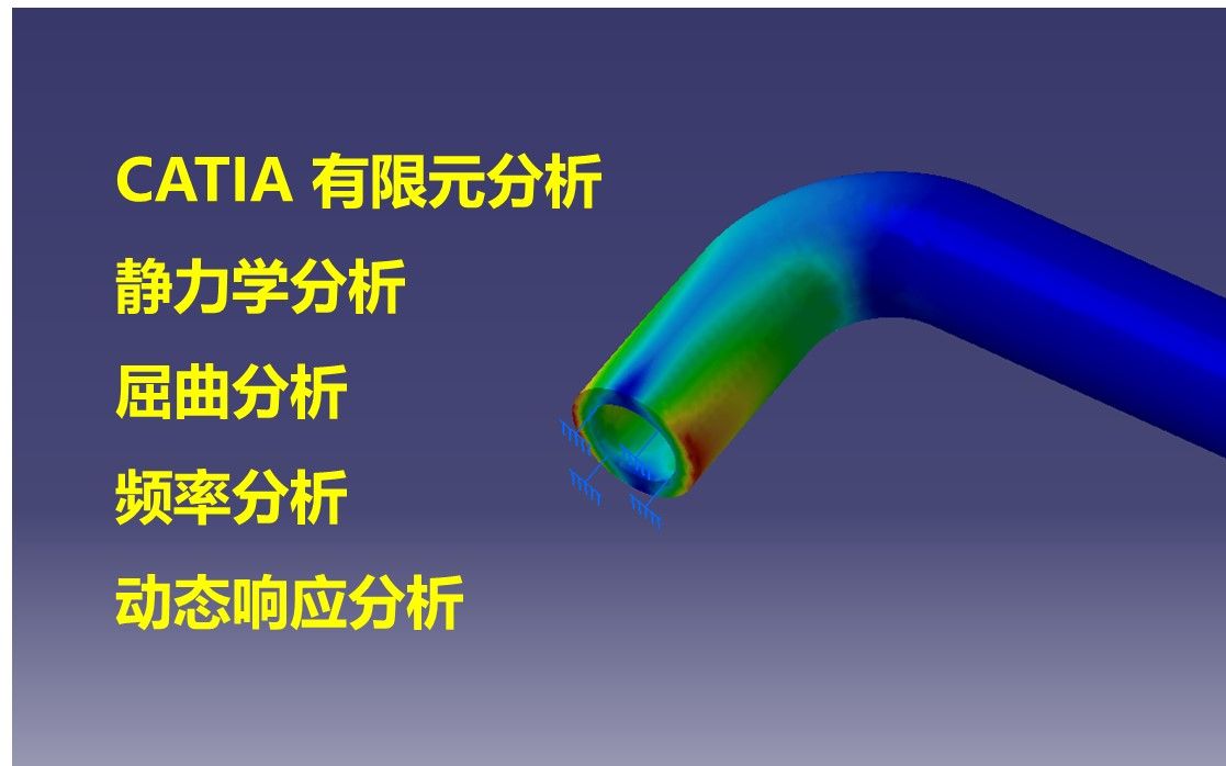 CATIA有限元分析(静态分析、频率分析、屈曲分析、动态响应分析)哔哩哔哩bilibili