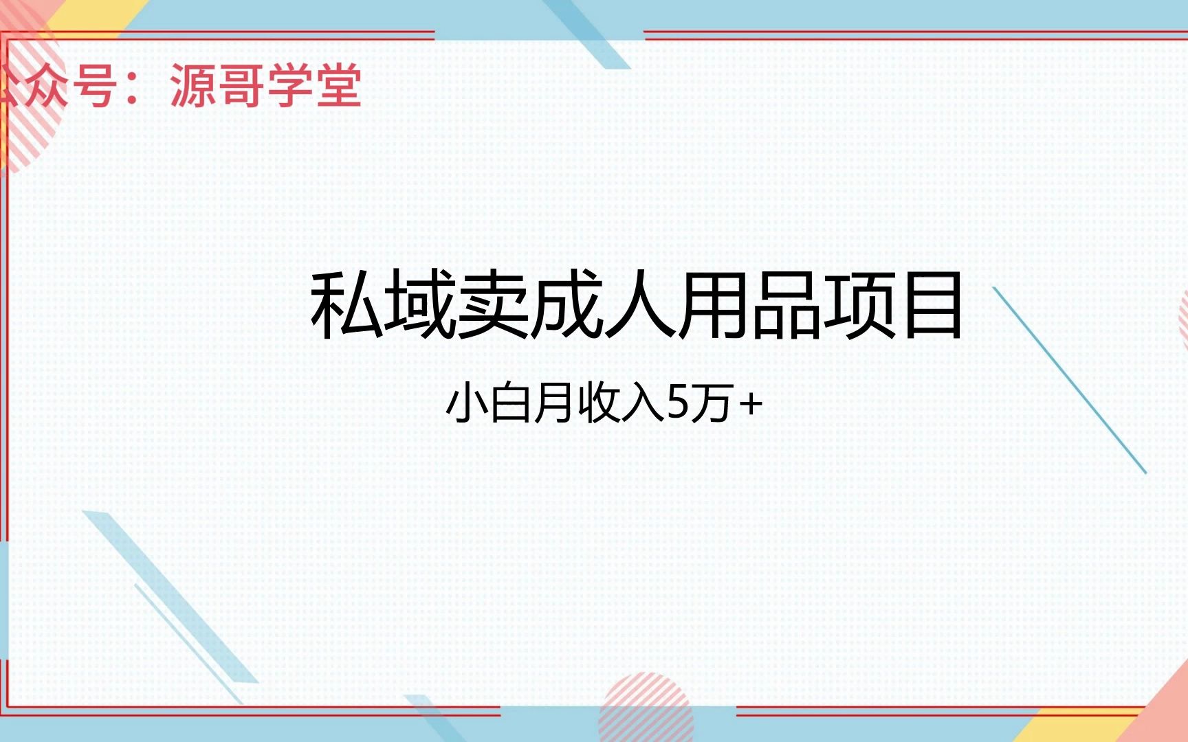 私域卖成人用品项目,小白轻松月收入5w+哔哩哔哩bilibili