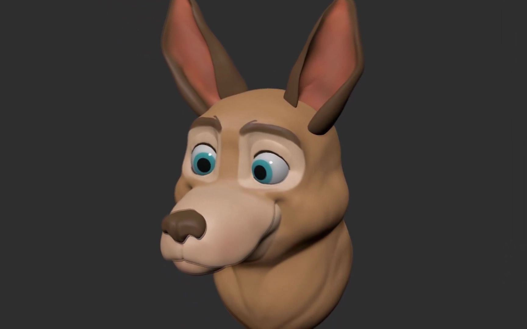 3d建模使用zbrush制作一只狗狗头部3d模型