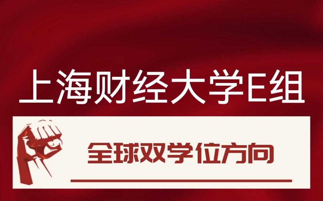 金融专硕择校丨上海财经大学E组,全球双学位方向怎么样?哔哩哔哩bilibili