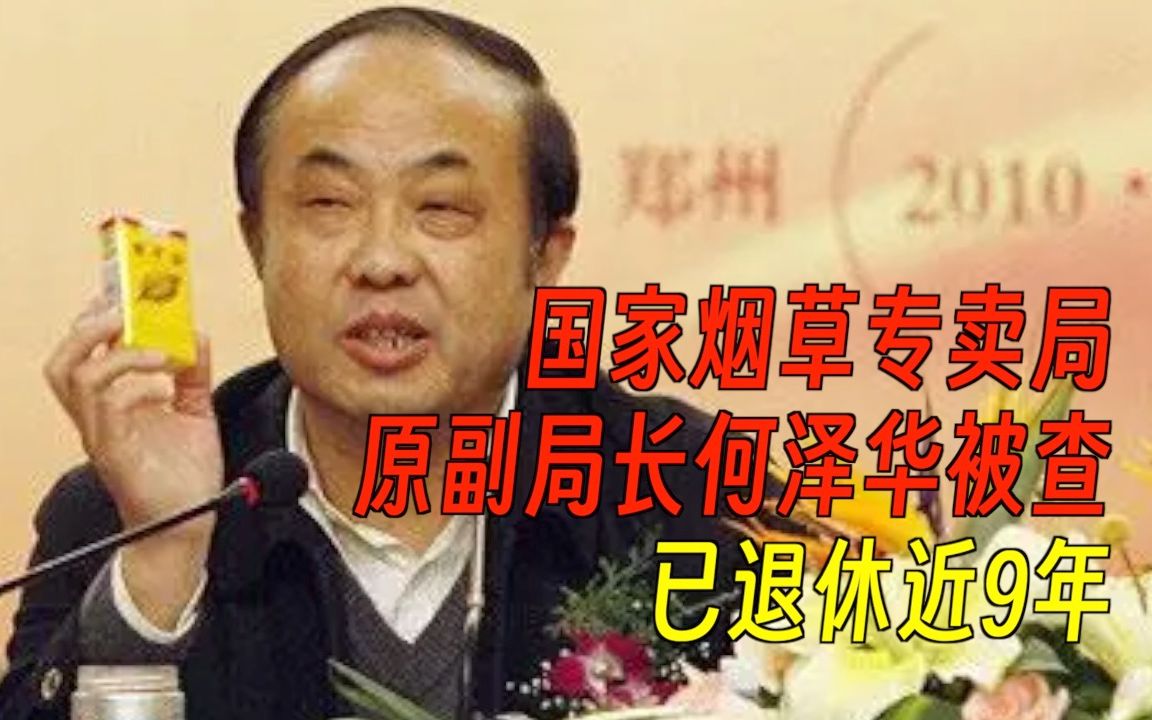 退休近9年,国家烟草专卖局原党组成员、副局长何泽华被查哔哩哔哩bilibili