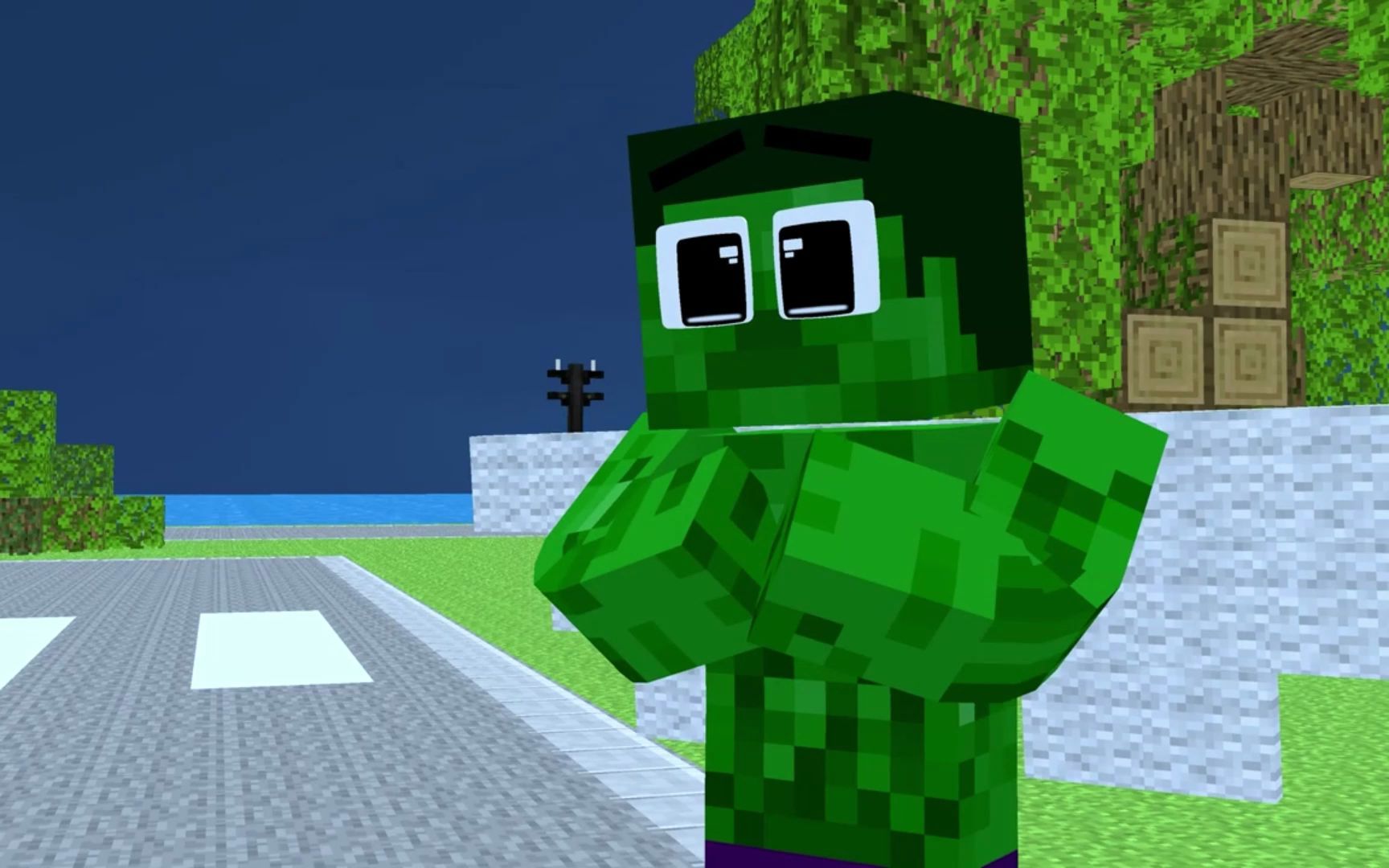 mc动画:小僵尸大战巨狼守护城市